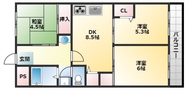 板倉第二ビルの物件間取画像